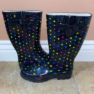 Western Chief Rainbow Polka Dot Rainboots